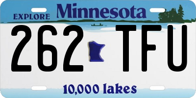 MN license plate 262TFU