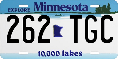 MN license plate 262TGC