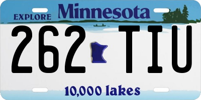 MN license plate 262TIU