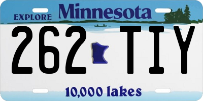 MN license plate 262TIY