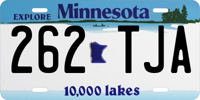MN license plate 262TJA