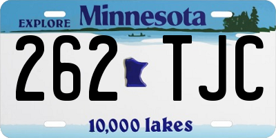 MN license plate 262TJC