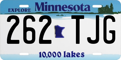MN license plate 262TJG