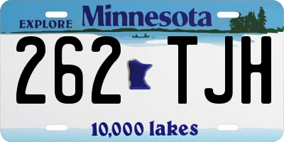 MN license plate 262TJH