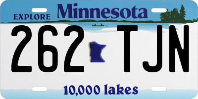 MN license plate 262TJN