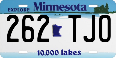 MN license plate 262TJO