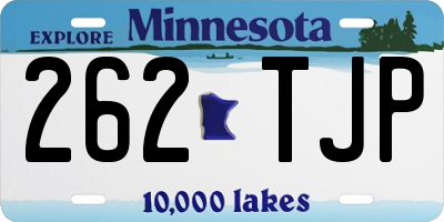 MN license plate 262TJP