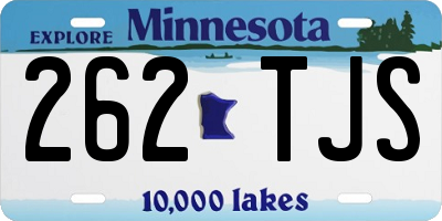 MN license plate 262TJS