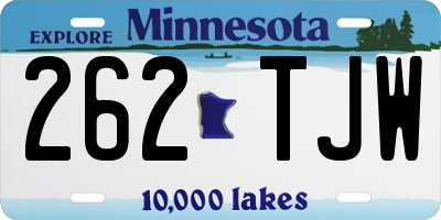 MN license plate 262TJW