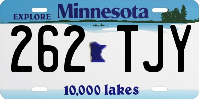 MN license plate 262TJY