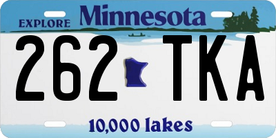 MN license plate 262TKA