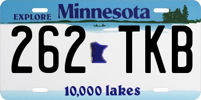 MN license plate 262TKB