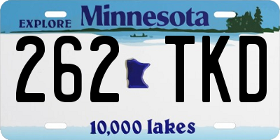 MN license plate 262TKD