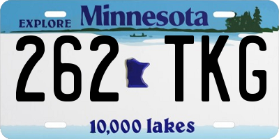 MN license plate 262TKG