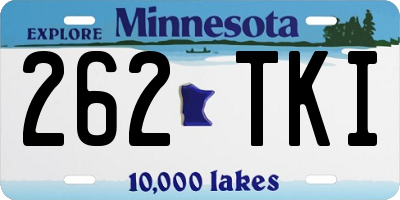 MN license plate 262TKI
