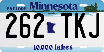 MN license plate 262TKJ