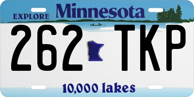 MN license plate 262TKP