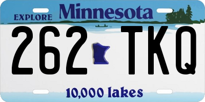 MN license plate 262TKQ