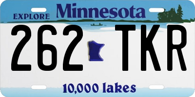 MN license plate 262TKR