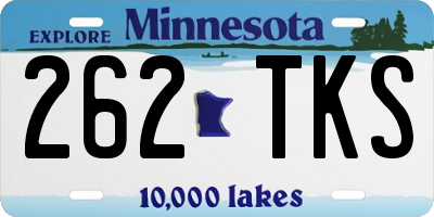 MN license plate 262TKS