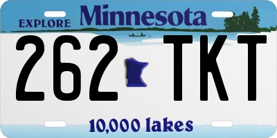 MN license plate 262TKT