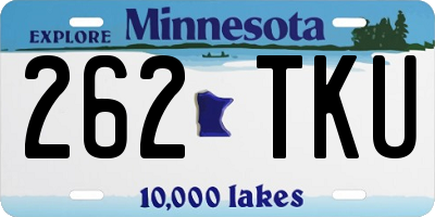 MN license plate 262TKU