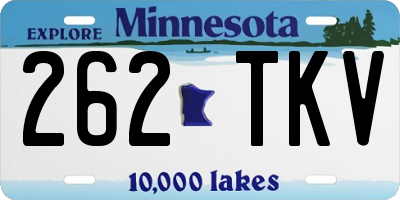 MN license plate 262TKV