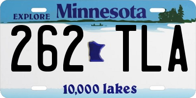 MN license plate 262TLA