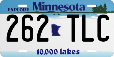 MN license plate 262TLC