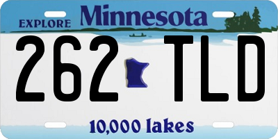 MN license plate 262TLD