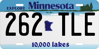 MN license plate 262TLE