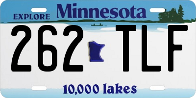 MN license plate 262TLF