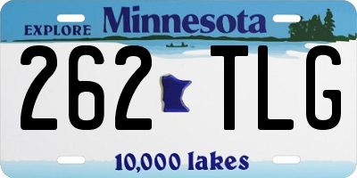 MN license plate 262TLG