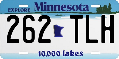 MN license plate 262TLH