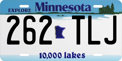 MN license plate 262TLJ