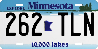 MN license plate 262TLN