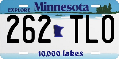 MN license plate 262TLO