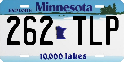 MN license plate 262TLP