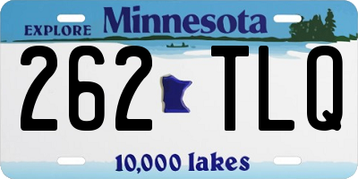 MN license plate 262TLQ