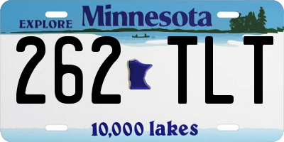 MN license plate 262TLT