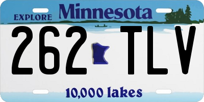 MN license plate 262TLV