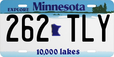 MN license plate 262TLY