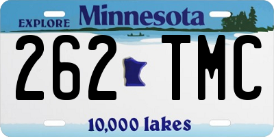 MN license plate 262TMC