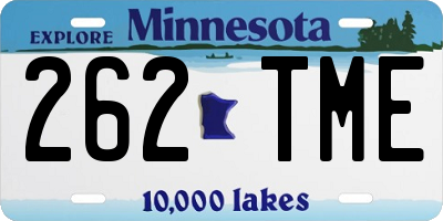MN license plate 262TME