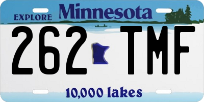 MN license plate 262TMF