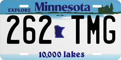 MN license plate 262TMG