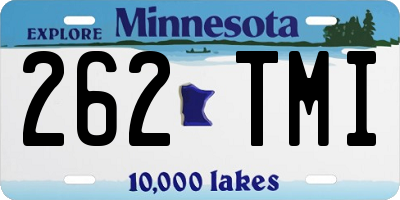 MN license plate 262TMI