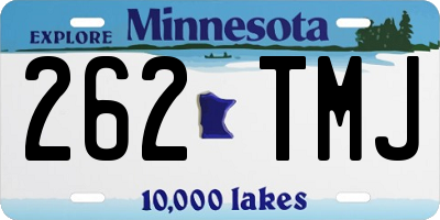 MN license plate 262TMJ