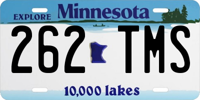 MN license plate 262TMS