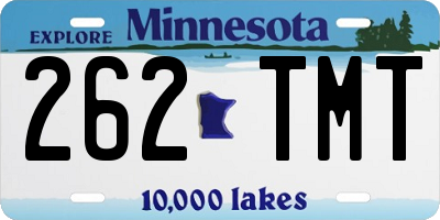 MN license plate 262TMT